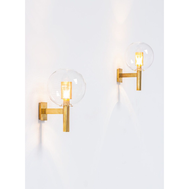 Pair of vintage V80 wall lamps by Hans Agne Jakobsson for Hans-Agne Jakobsson, 1959