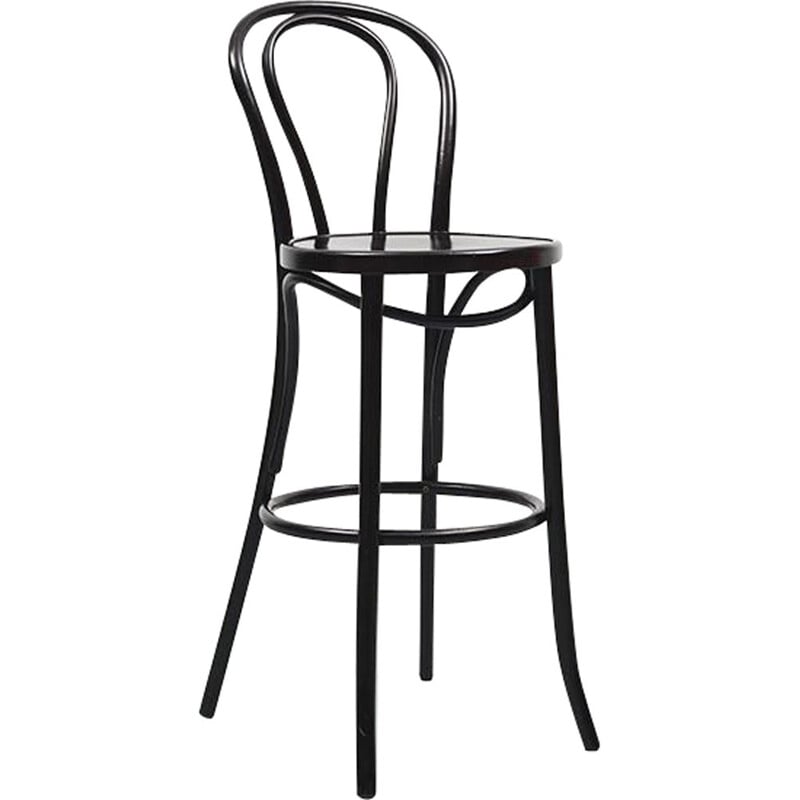 Vintage black high chair style Thonet 18