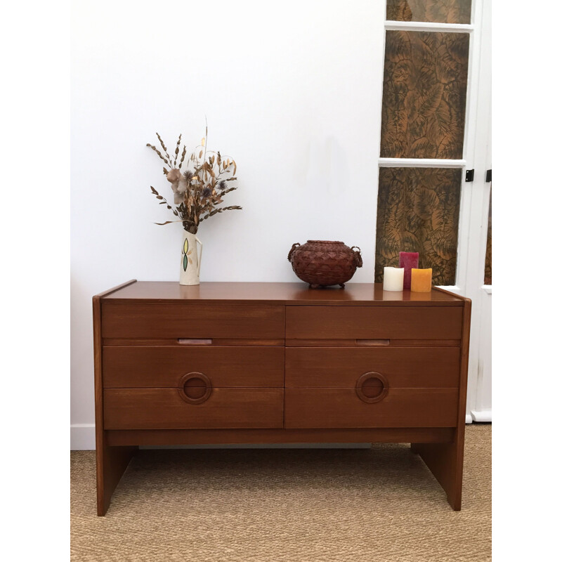 Vintage 6 drawers chest of drawers Nathan 1960