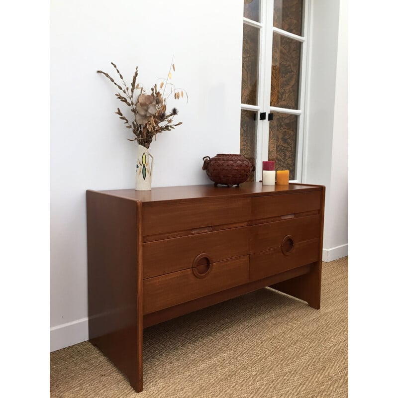 Vintage 6 drawers chest of drawers Nathan 1960