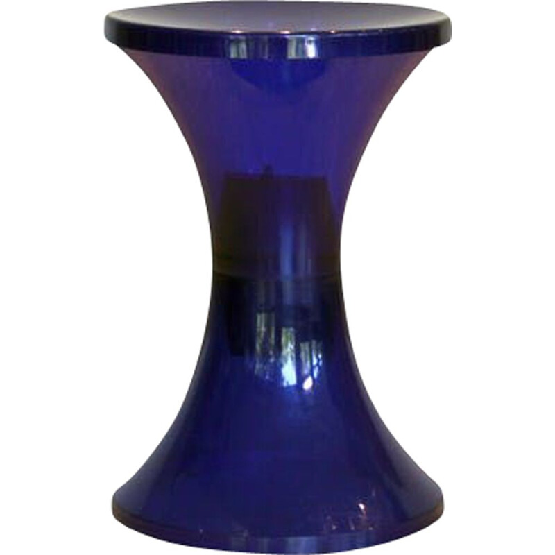 Vintage stool TamTam Krystal Indigo, Henry Massonnet 2002