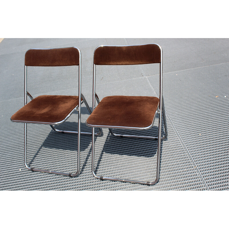 Vintage Folding Chairs Italian 1970s