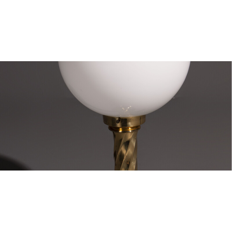 Lámparas esféricas doradas vintage, 4 piezas de Hollywood Regency