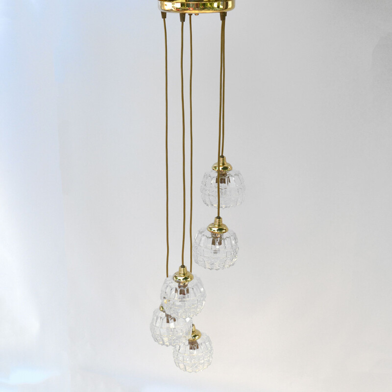 Vintage Cascade Chandelier, Honsel Leuchten,Hollywood Regency  Germany, 1970s