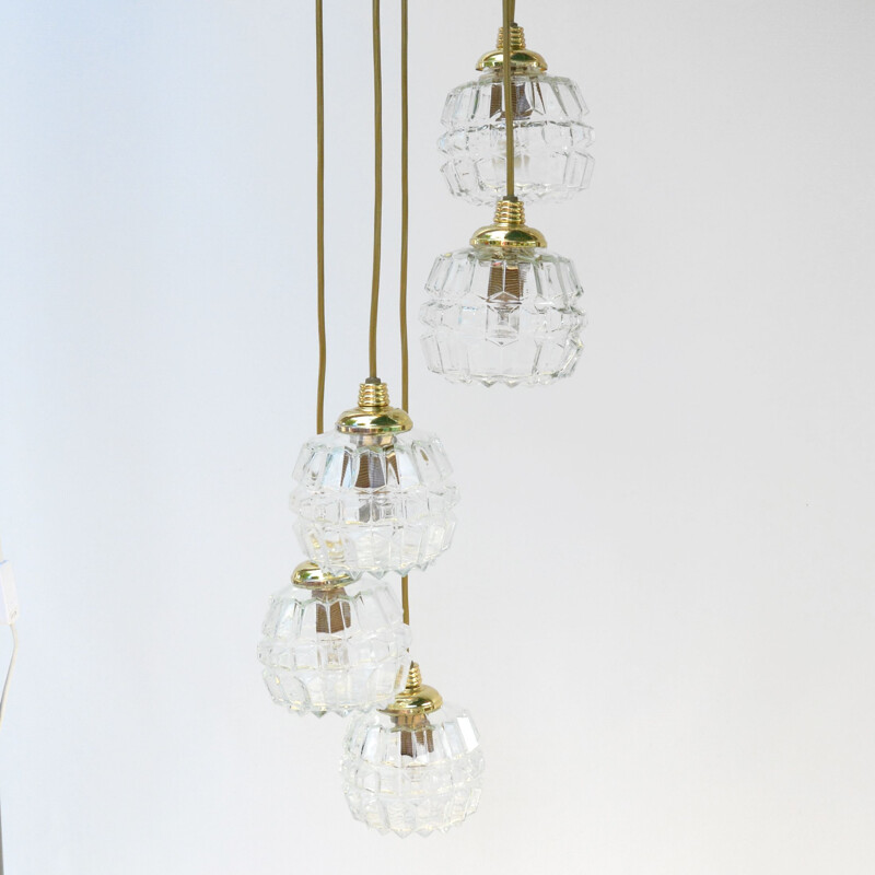 Vintage Cascade Chandelier, Honsel Leuchten,Hollywood Regency  Germany, 1970s