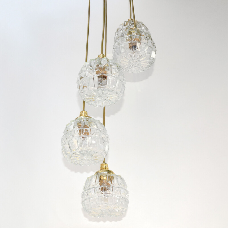 Vintage Cascade Chandelier, Honsel Leuchten,Hollywood Regency  Germany, 1970s