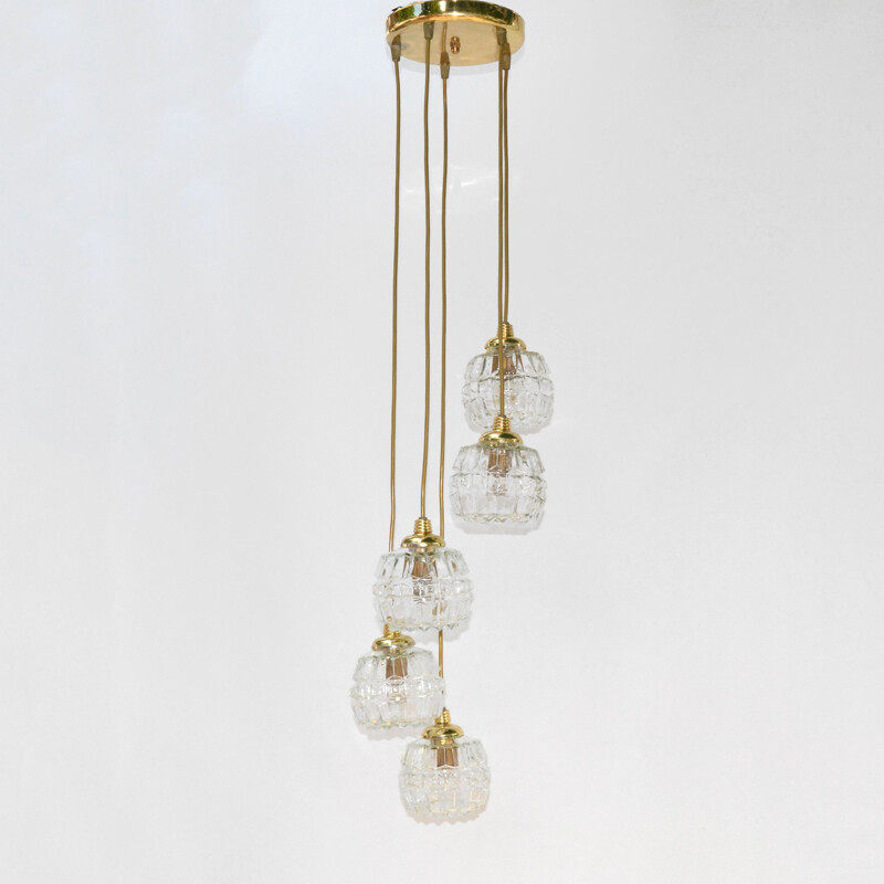 Vintage Cascade Chandelier, Honsel Leuchten,Hollywood Regency  Germany, 1970s