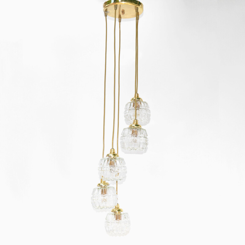 Vintage Cascade Chandelier, Honsel Leuchten,Hollywood Regency  Germany, 1970s