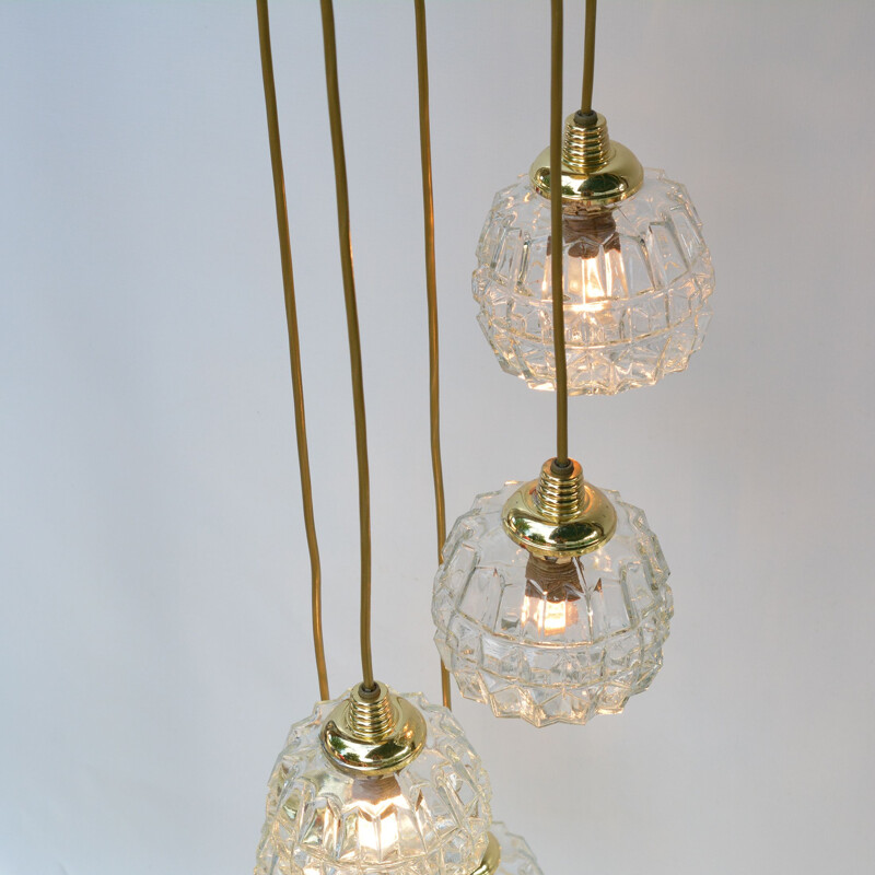 Vintage Cascade Chandelier, Honsel Leuchten,Hollywood Regency  Germany, 1970s