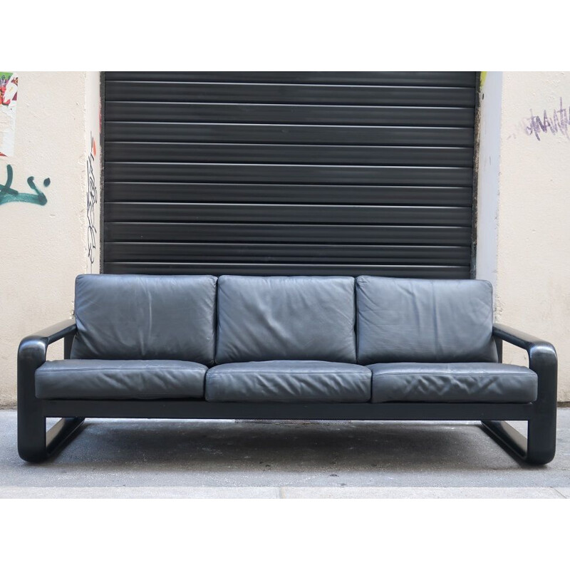 Vintage leather sofa for Rosenthal studio line