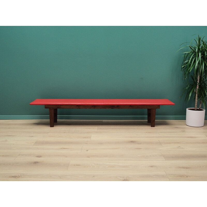 Vintage Bench red eco-leather, Danish 1990s