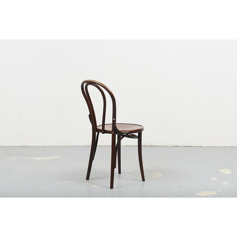 Vintage dark oak chair Thonet 