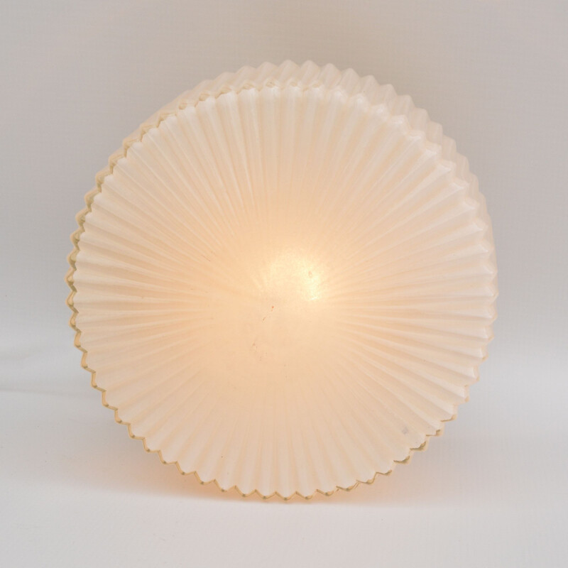 Vintage White ceiling or wall lamp, type 301 VEB Gorlitz, Germany, 1970s