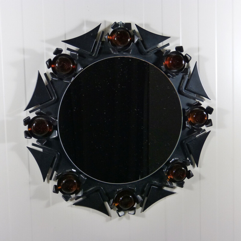 Vintage Wall mirror by Dantoft Dansk, Denmark  1960s