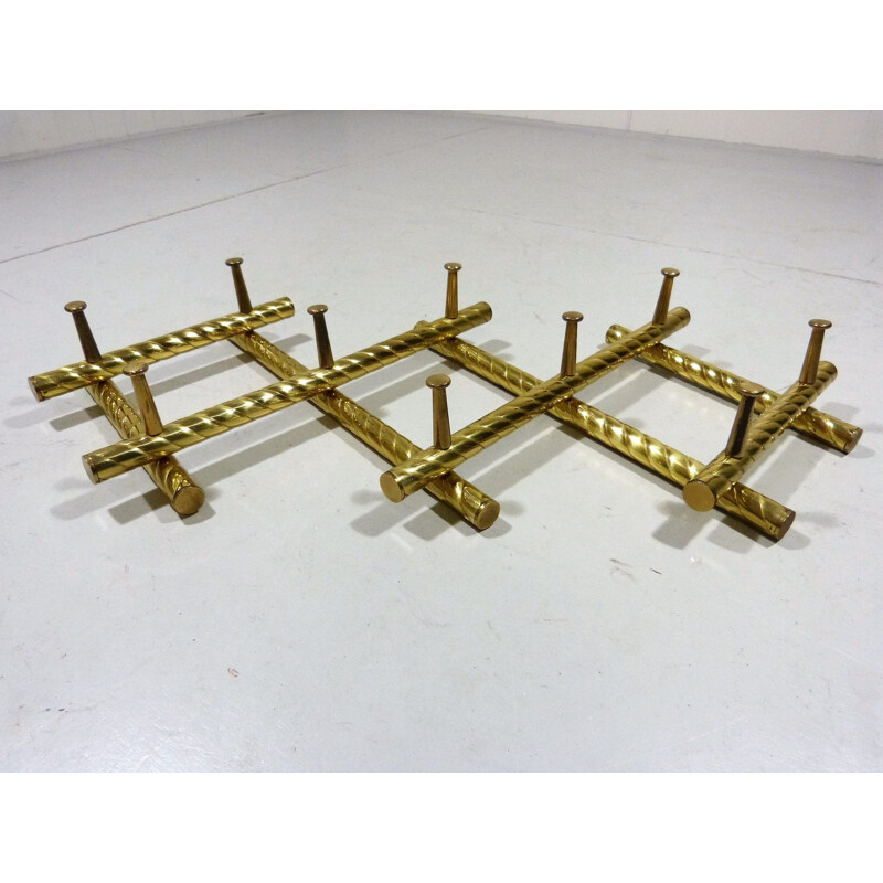 Vintage Brass scissor wall rack 1960s