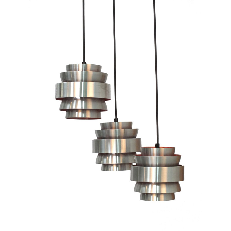 Pendant with three shades by Lakro 1960