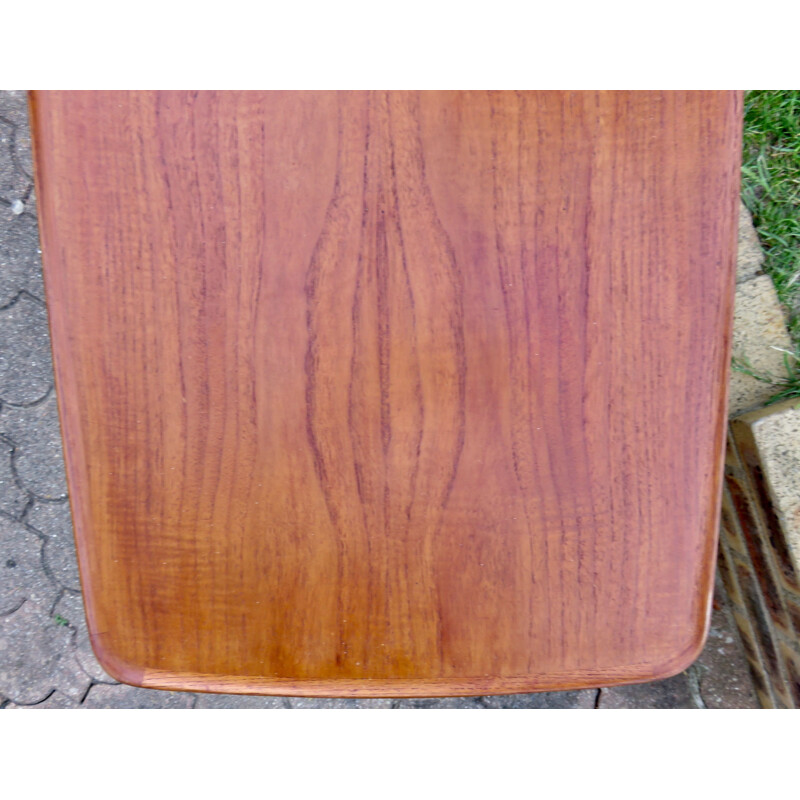 Vintage teak coffee table with double top, Denmark 1960