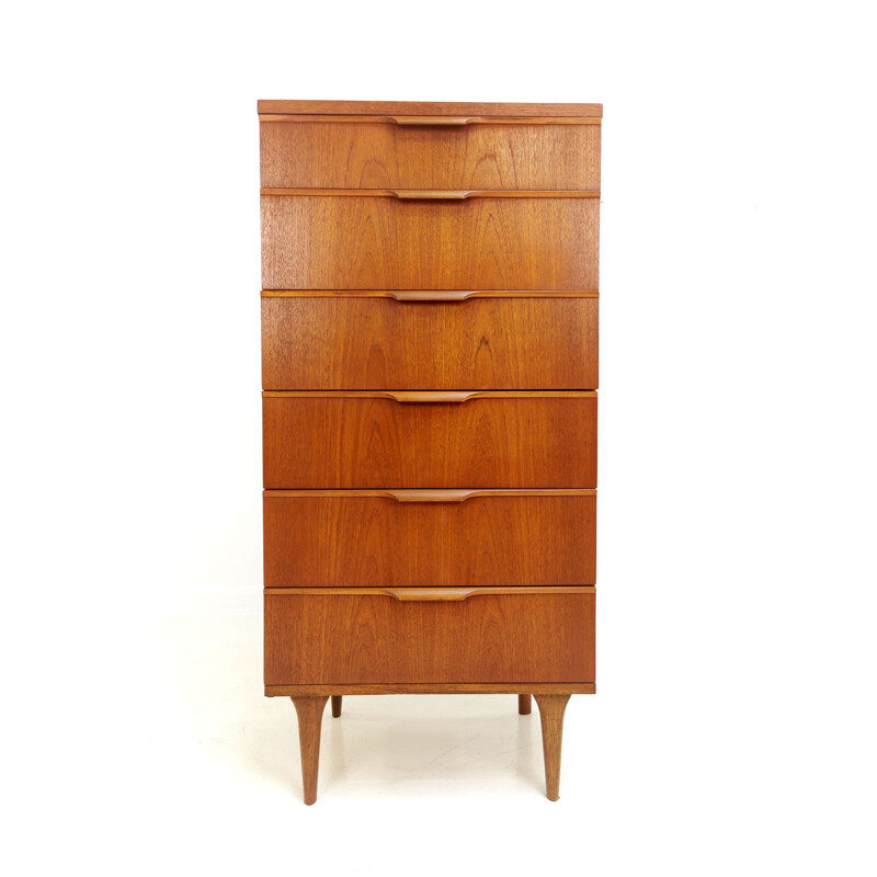 Vintage Teak Mid Century Chest of Drawers Frank Guille For Austinsuite 1960s