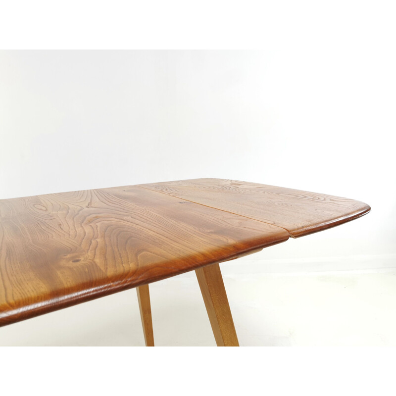 Mid Century Ercol Beech & Elm Drop Leaf Dining Kitchen Breakfast Table 1970