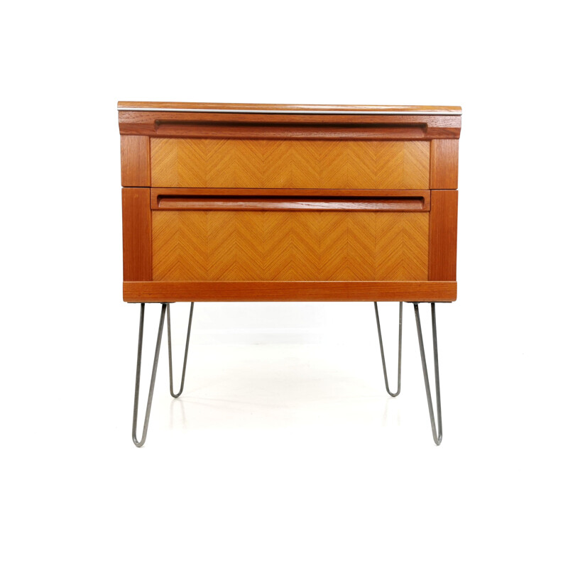 Vintage Chest of Drawers On Hairpin Legs G Plan Teak Herringbone