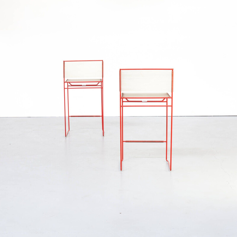 Pair of Vintage spaghetti stools for Fly Line Giandomenico Belotti 1970s