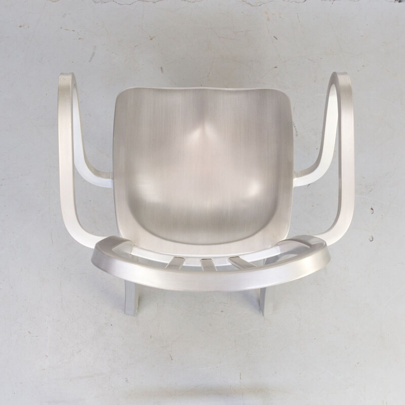 Ensemble 4 chaises vintage en aluminium "Navy" pour Emeco 1980 