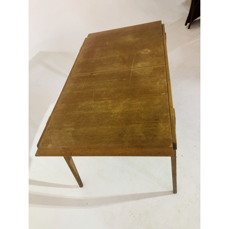 Table en bois vintage Guermonprez 