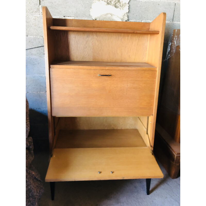 Vintage wooden secretary from Guermonprez