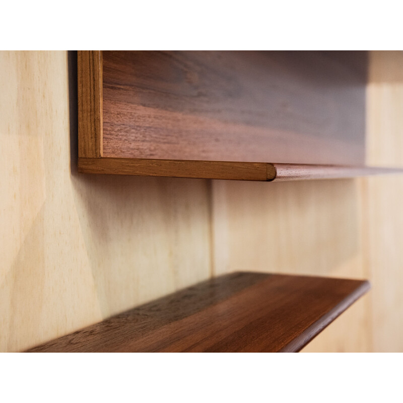 Midcentury pair of wall mount shelves in teak Danish 1960s