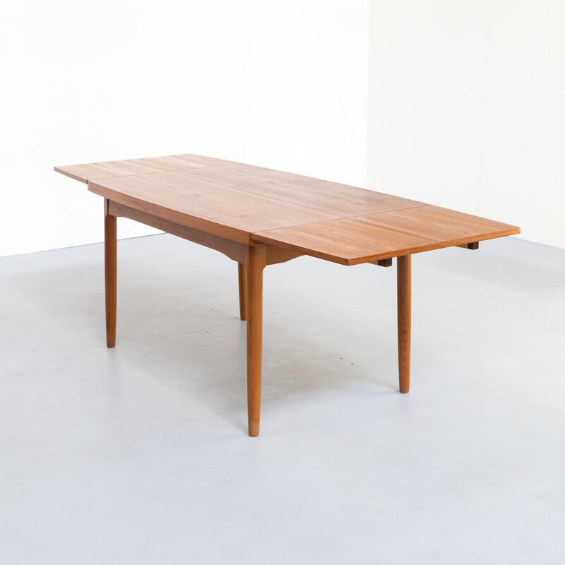 Vintage teak extendable dining table 1960s