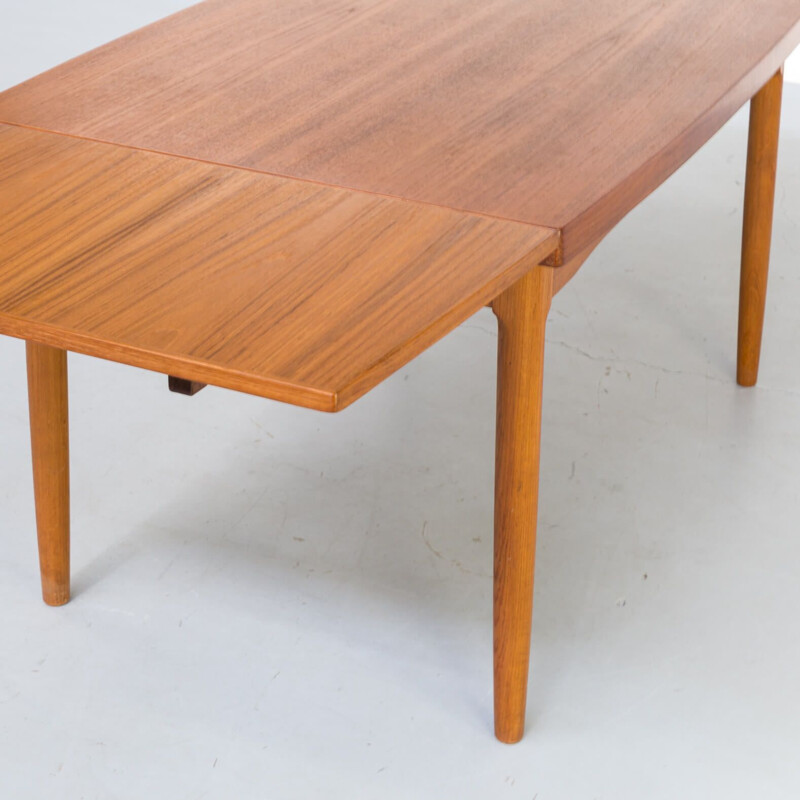 Vintage teak extendable dining table 1960s