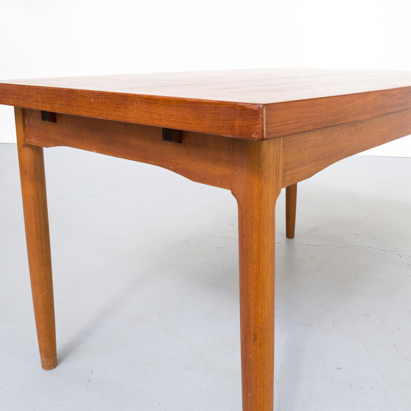 Vintage teak extendable dining table 1960s