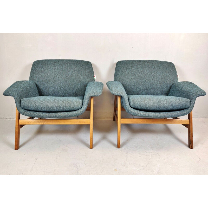 Pair Of Vintage Armchairs By Gianfranco Frattini, Italy 1960