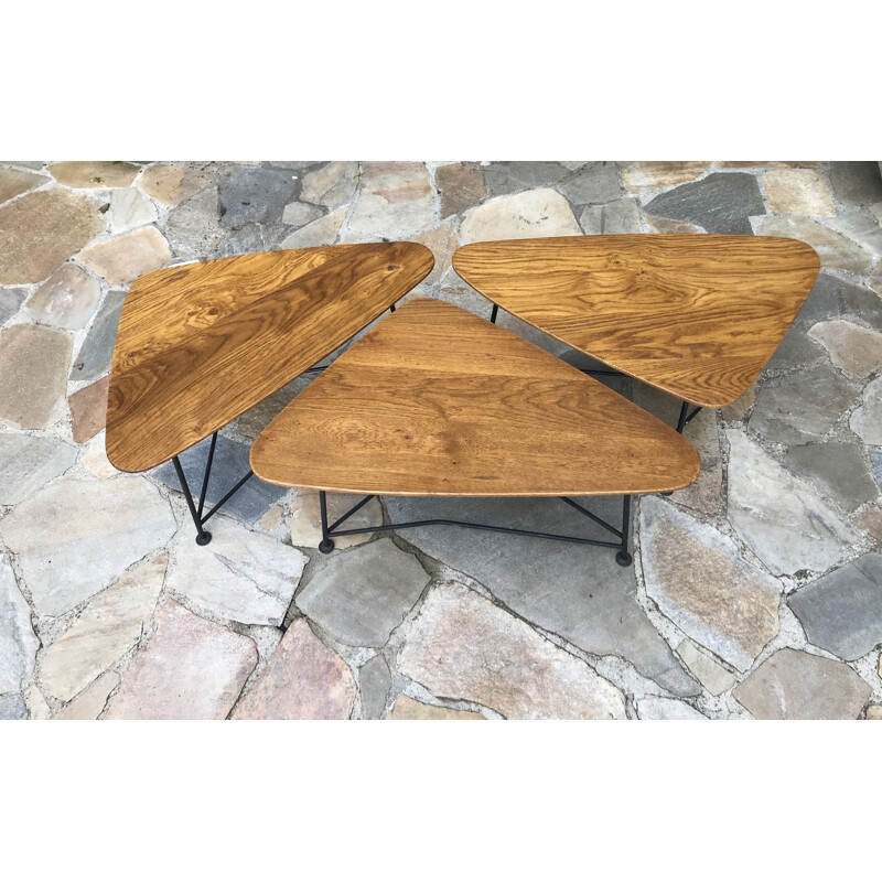 Suite of vintage 3 free form  coffee tables