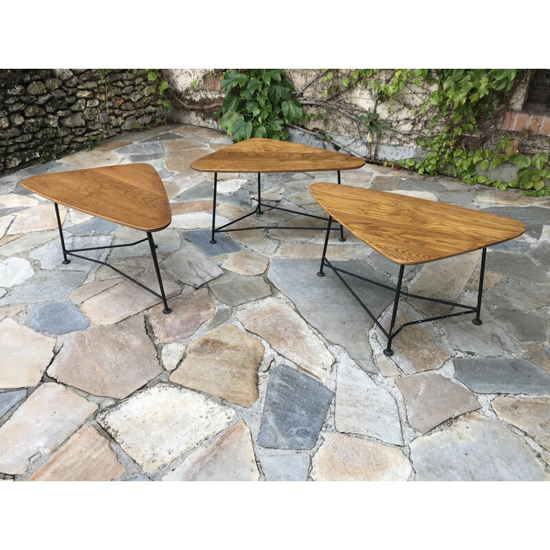 Suite of vintage 3 free form  coffee tables