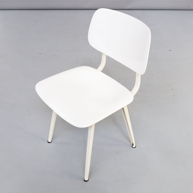 Set 6 vintage "revolt" galvanized chair for Ahrend  Friso Kramer 1950s