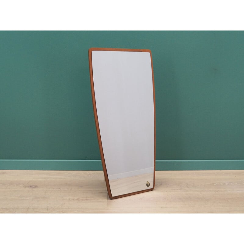 Mid century Mirror teak frame Scandinavian  1970s