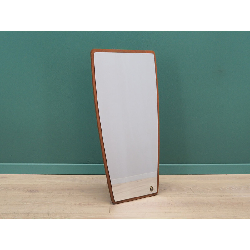 Miroir vintage Cadre en teck scandinave 1970