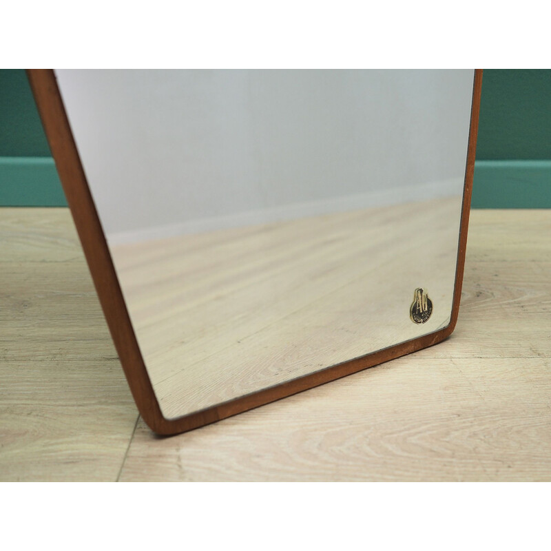 Mid century Mirror teak frame Scandinavian  1970s