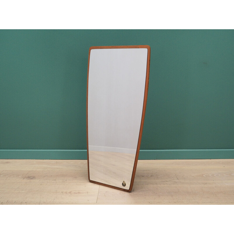 Mid century Mirror teak frame Scandinavian  1970s