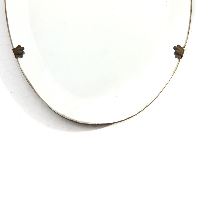 Pair of Vintage oval mirrors, Italian 1920s