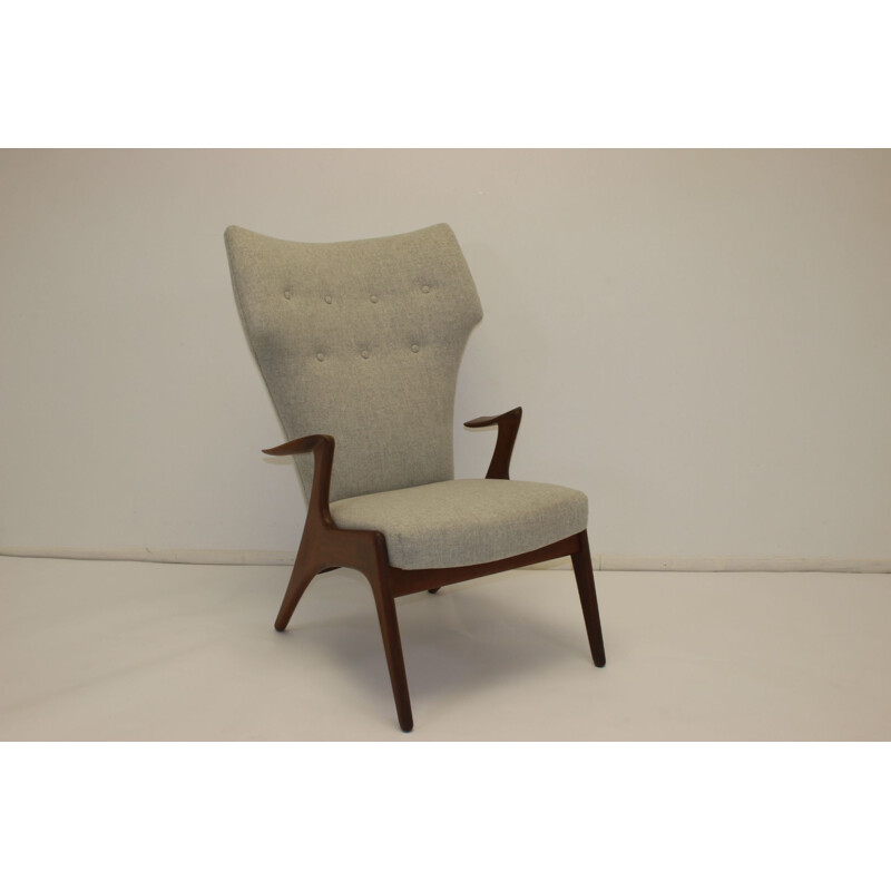 Fauteuil vintage à dossier haut par Kurt Ostervig 1960