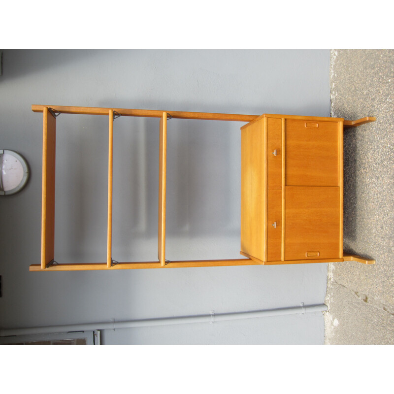 Vintage Scandinavian bookcase shelf