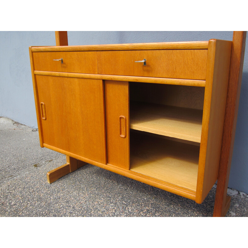 Vintage Scandinavian bookcase shelf