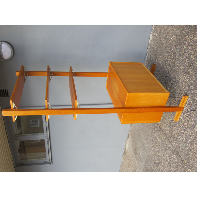 Vintage Scandinavian bookcase shelf