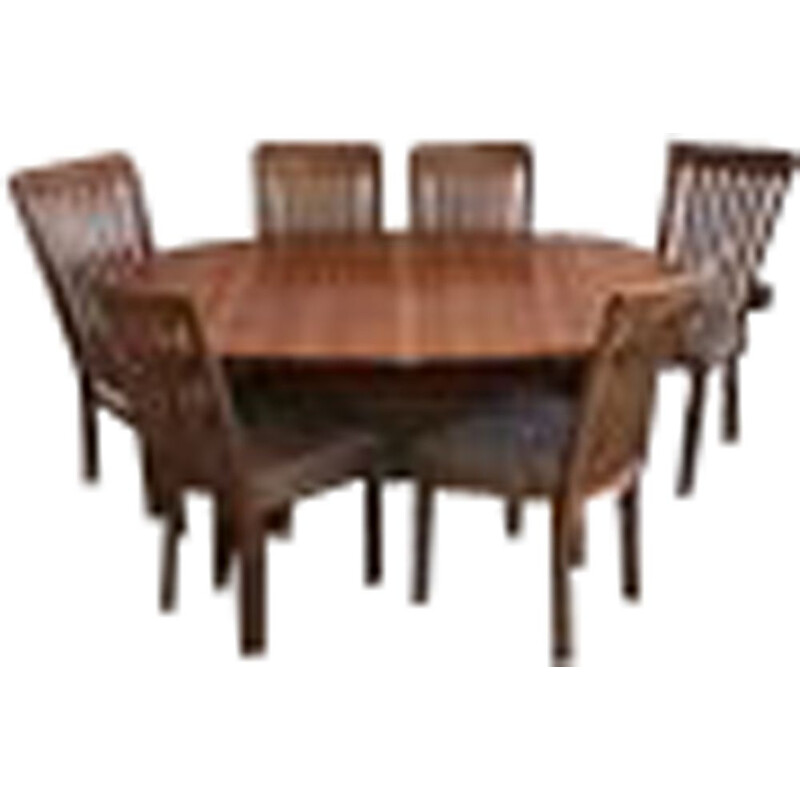 Mid Century Teak Dining Table And 6 Chairs By Gangso Denmark