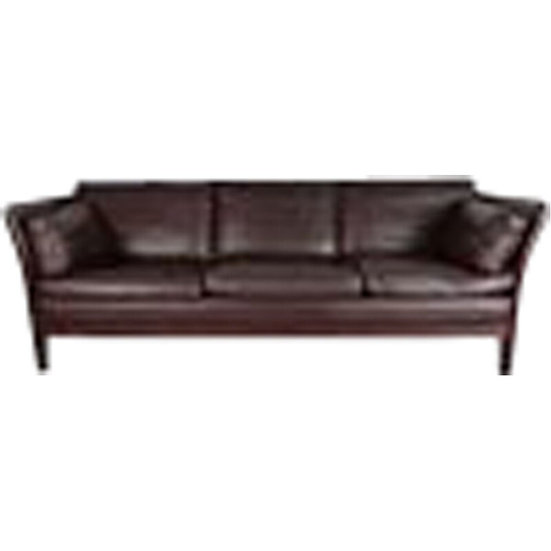 Vintage Sofa Chocolate Brown Leather Stouby