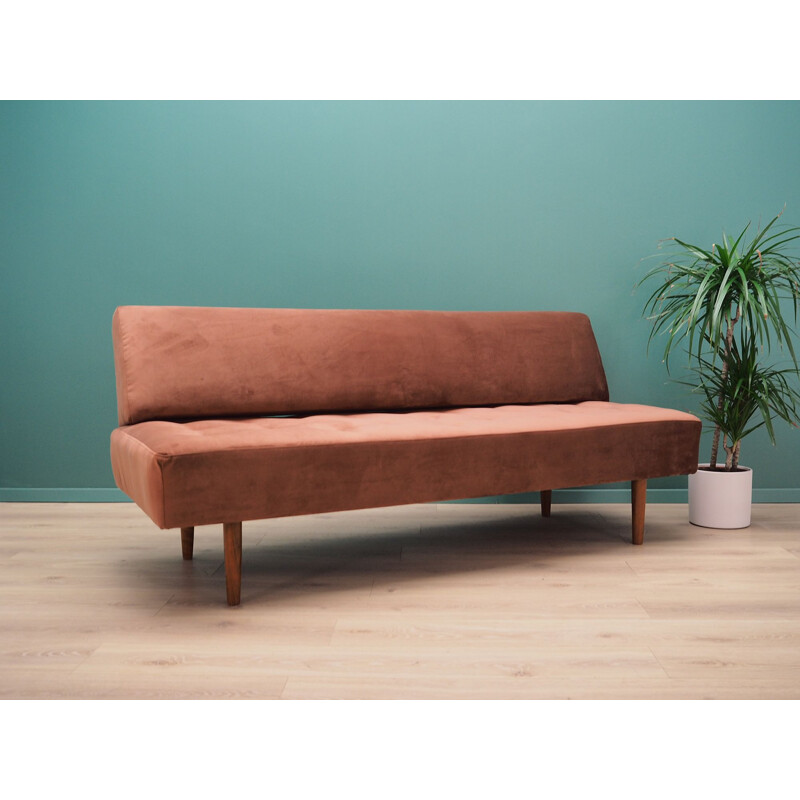 Vintage fabric sofa in brick Danish colour 1960