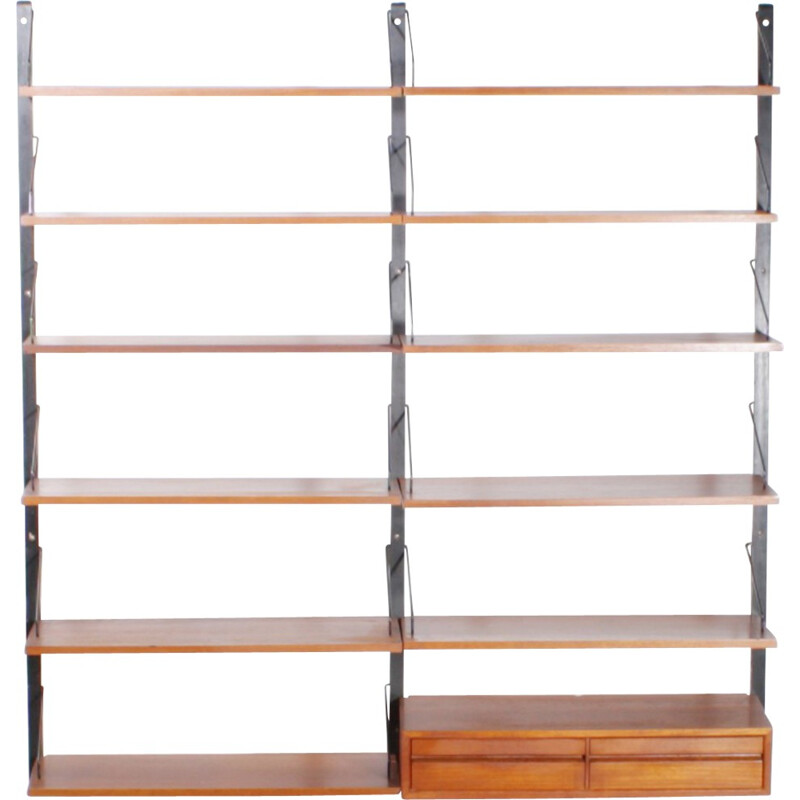 Mid-century Royal System teak wall system, Poul CADOVIUS - 1950s