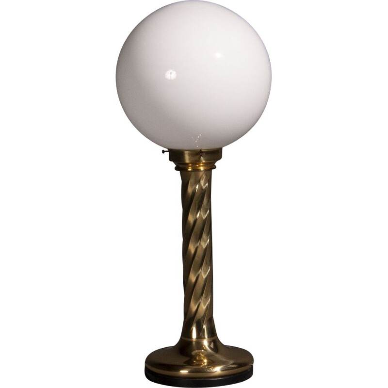 Lámparas esféricas doradas vintage, 4 piezas de Hollywood Regency